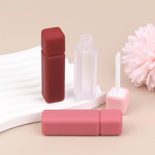 5ml Square Refillable Lip Gloss Tube with Brush Wand | DIY Lip Gloss Container Peaceful Pleasures Health and Wellness