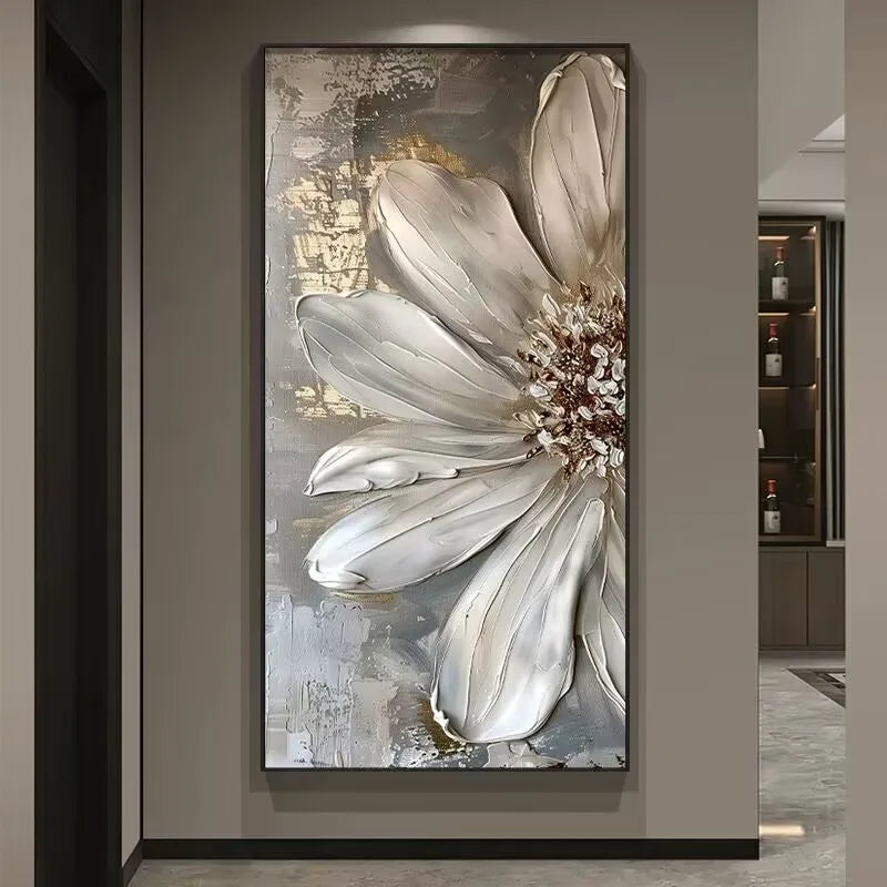 Abstract Big Size Flowers Wall Picture For Home Decor Pure Handmade Oil Painting On Canvas For Living Room Porch Mural For Gift Peaceful Pleasures Health and Wellness