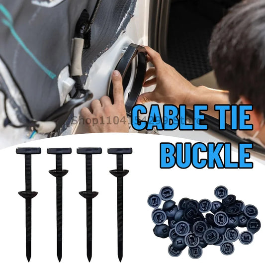 Self-Locking Nylon Zip Tie Buckle Kit – Car Bumper & Home Automotive Fastener Kit Oasis Select