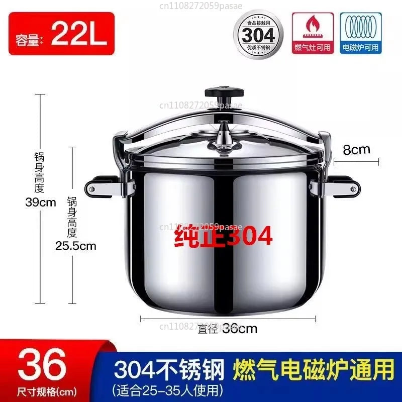 304 Stainless Steel Pressure Cooker – Gas & Induction Universal
