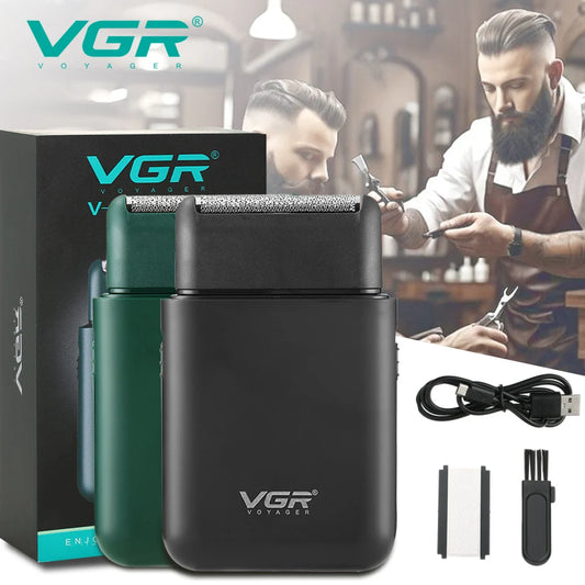 VGR V-390 mini single blade cordless beard trimmer razor rechargeable foil electric face body shaver for men Convenient razor Peaceful Pleasures Health and Wellness