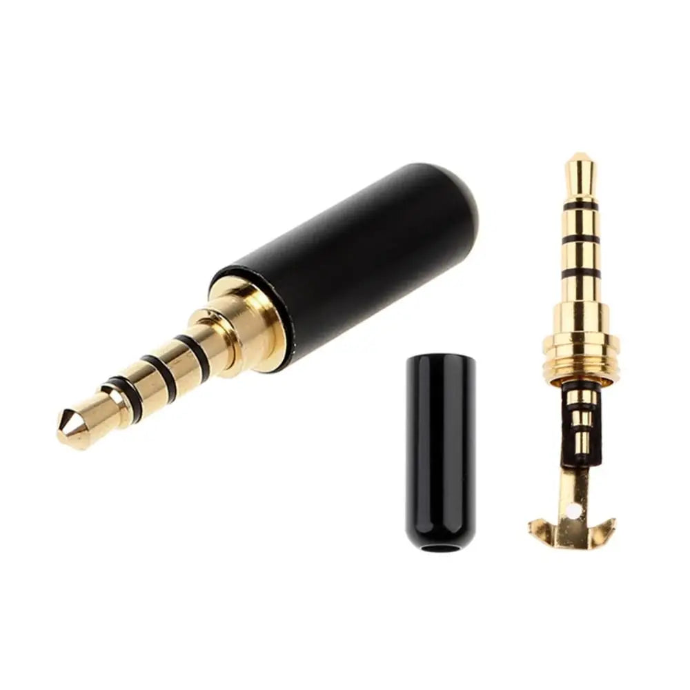 Wire Clamp Earphone Repair 4 Poles Plug Welding Head 3.5mm Male Plug Headphone Jack Plug 3.5mm Audio Connector 3.5 Jack Adapter Peaceful Pleasures Health and Wellness