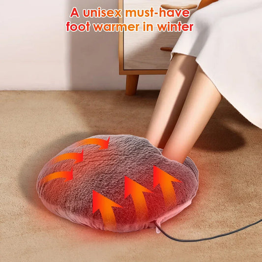 Electric USB Foot Warmer Pad – Soft Plush Heated Mat for Desk Electric Foot Warmer Oasis Select