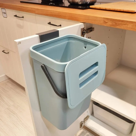 Quiet-Close Sealed Trash Can 3/5L – Space-Saving Kitchen & Office Bin Sealed Trash Can Peaceful Pleasures Health and Wellness blue3L