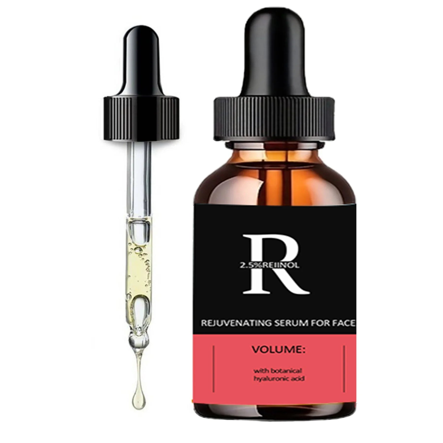 Retinol Facial Serum Organic Whitening Anti-Aging Wrinkle Essence Face Skin Care Vitamin Hyaluronic Acid Moisturizing Peaceful Pleasures Health and Wellness