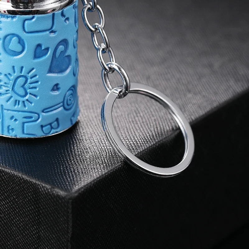 Metal Coin Tube Keychain – Portable Coin Storage Pendant