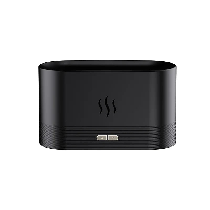 Creative Simulation Flame Aromatherapy Machine Humidifier Diffuser Fragrance Machine Home 5v Office Desktop 3D Flame Humidifier Peaceful Pleasures Health and Wellness black USB Type-C