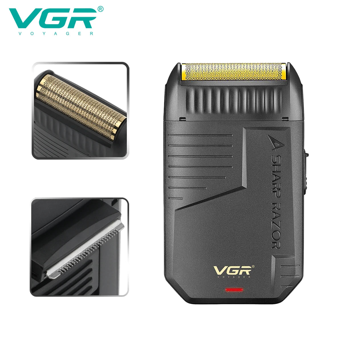 VGR 375 Professional Men's Electric Shaver Waterproof Independent Foil Electric Shaver Convenient Cordless Hair Trimmer Peaceful Pleasures Health and Wellness