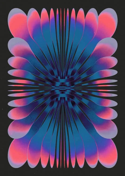 Abstract Futurism Canvas Wall Art | Dark Geometry Retro Print Canvas Wall Art Print Peaceful Pleasures Health and Wellness wg46-14 50X70cm Unframed