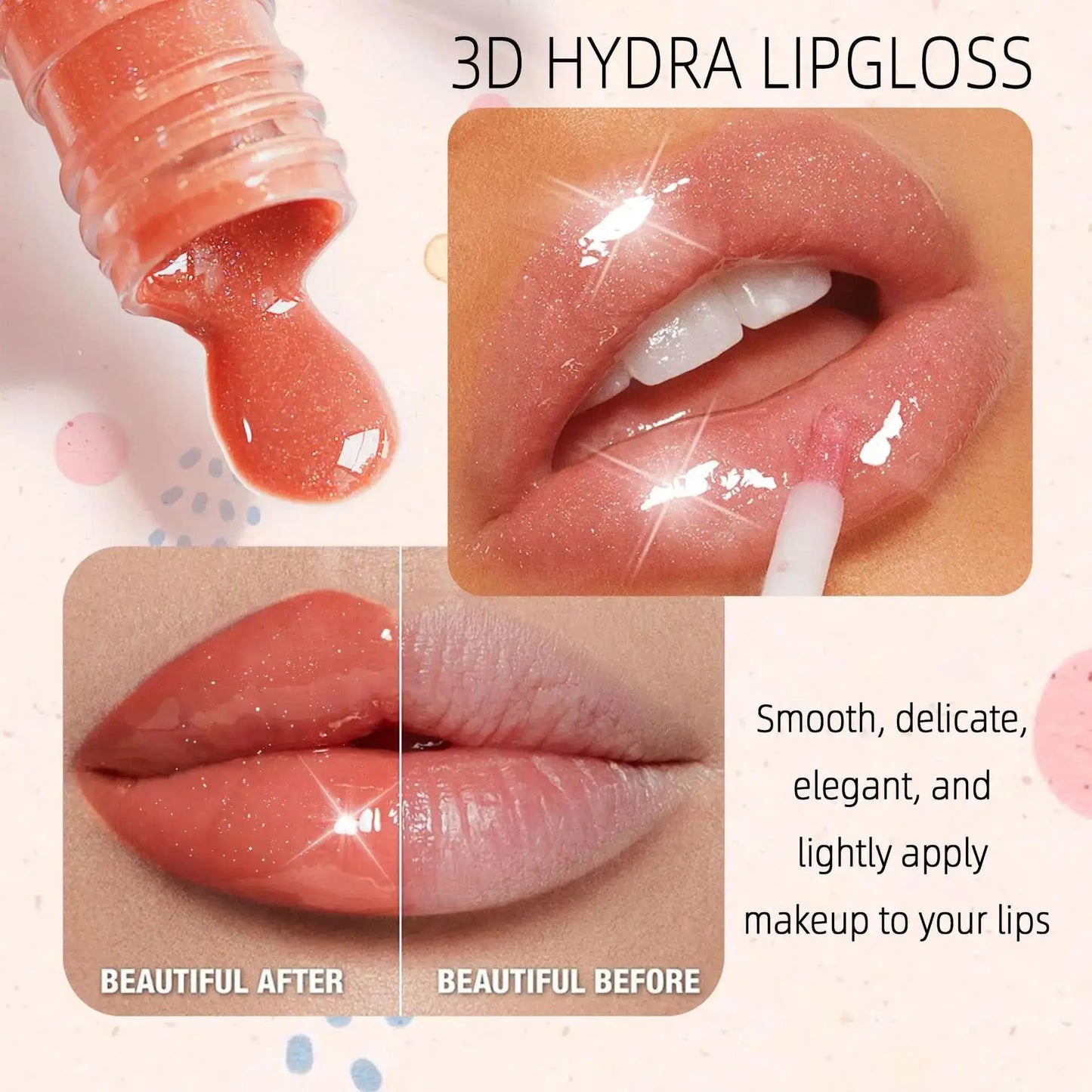 Mirsist 6-Color Shimmer Lip Gloss Set – Hydrating & Waterproof