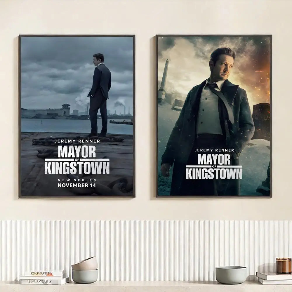TV M-Mayor of Kingstown Poster HD Self Adhesive Waterproof Wall Art Ideal for Home Office Dorm Bedroom Great Gift Peaceful Pleasures Health and Wellness