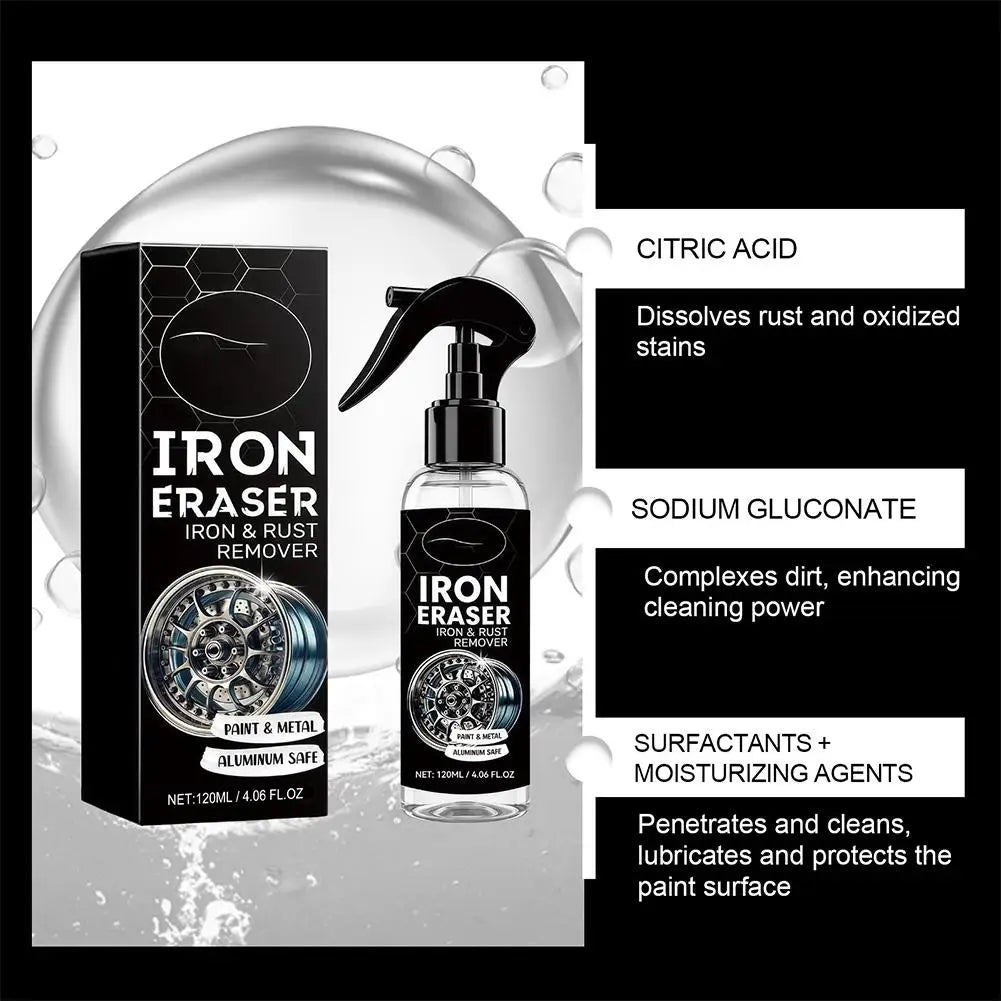 Universal Rust Remover Revitalizing Spray for Car Wheels & Metal Surfaces, Strong Decontamination, Smooth & Reliable Peaceful Pleasures Health and Wellness