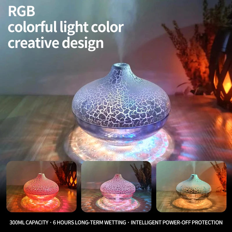 Crystal Ball Desktop Humidifier with 7-Color LED Atmosphere Light