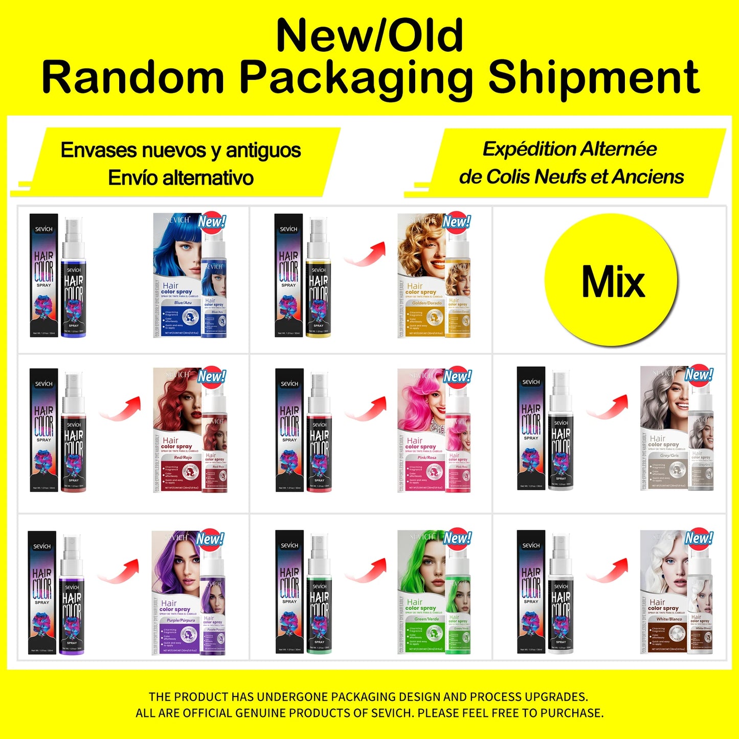 Sevich Hair Color Spray – Washable, 8 Colors | Party & Halloween Hair Dye Spray 30ml Peaceful Pleasures Health and Wellness