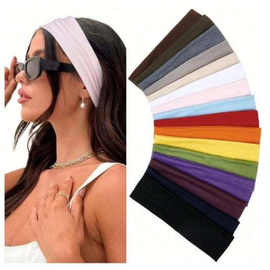 Four Seasons Solid Sports Headbands for Women Fitness Running Yoga Solid Color Elastic Hairbands Stretch Makeup Hair Accessories Peaceful Pleasures Health and Wellness