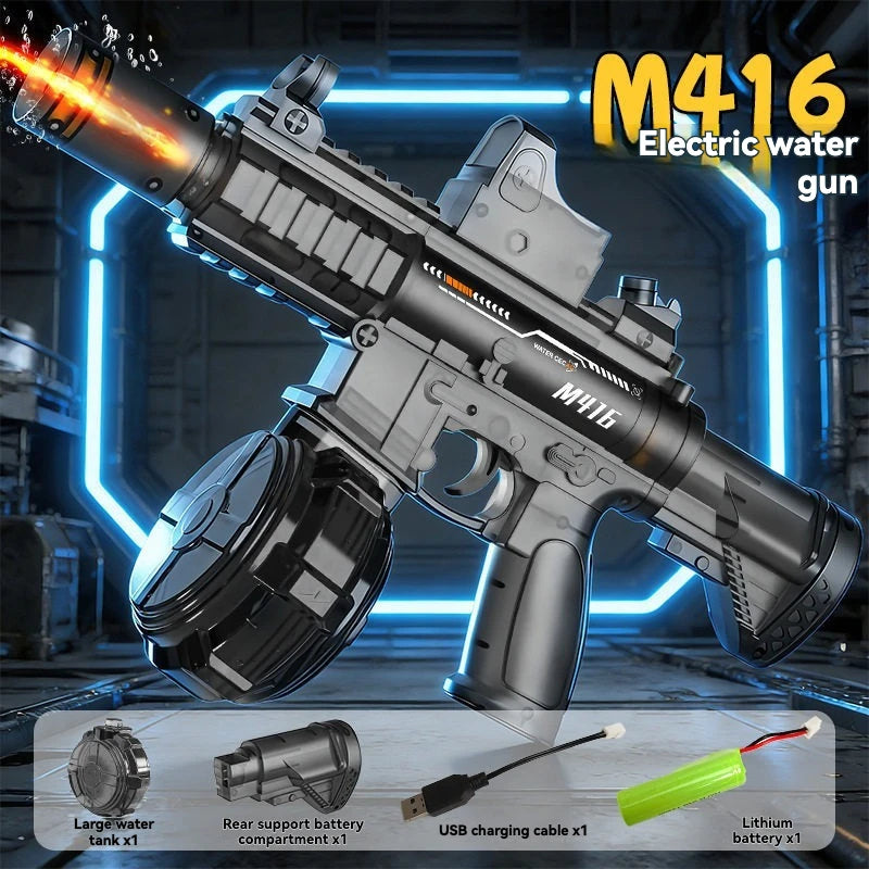 2026 Explosion Flash M416 Children's Electric Water Gun Toy