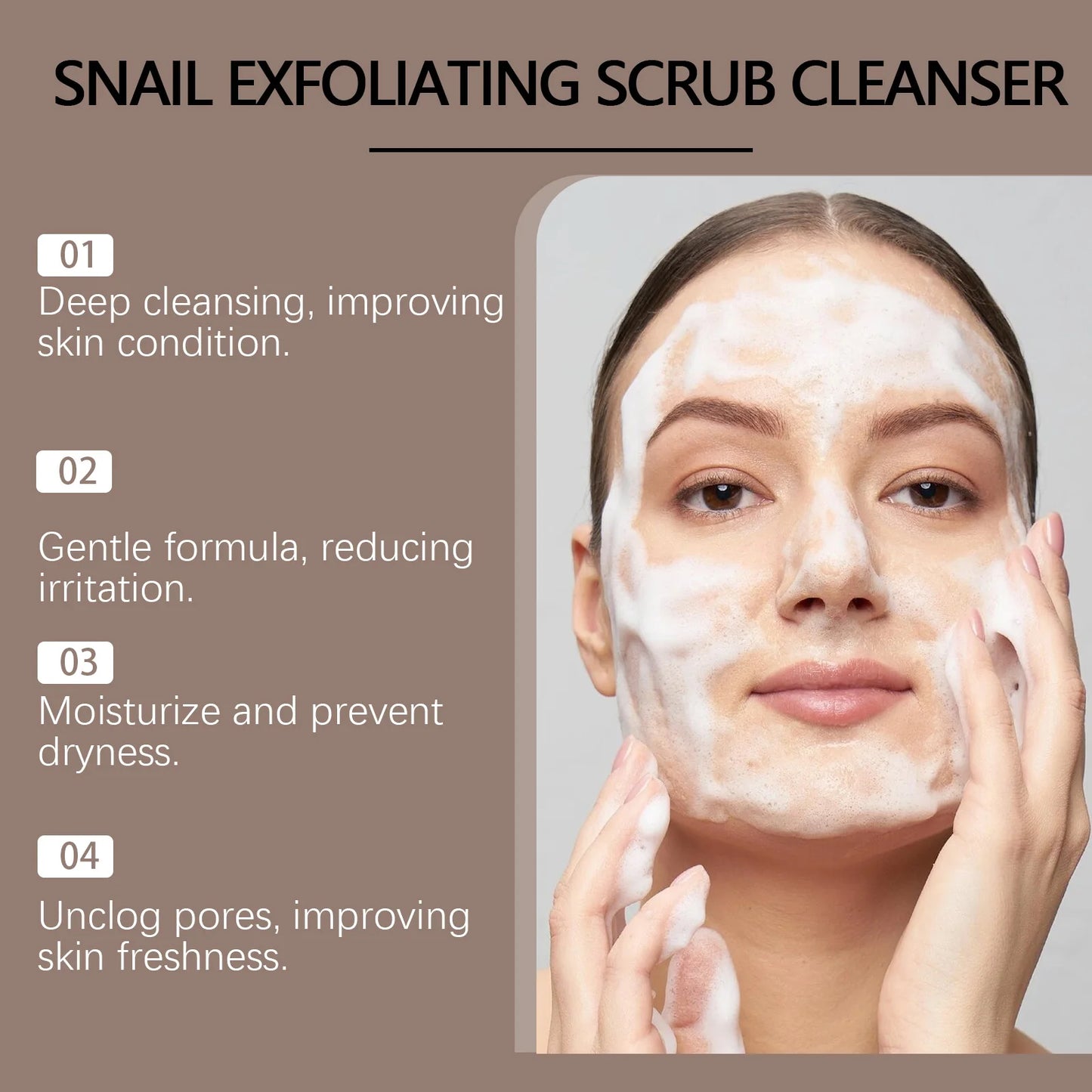 Snail Mucin Exfoliating Face Wash – Brighten & Hydrate 100g