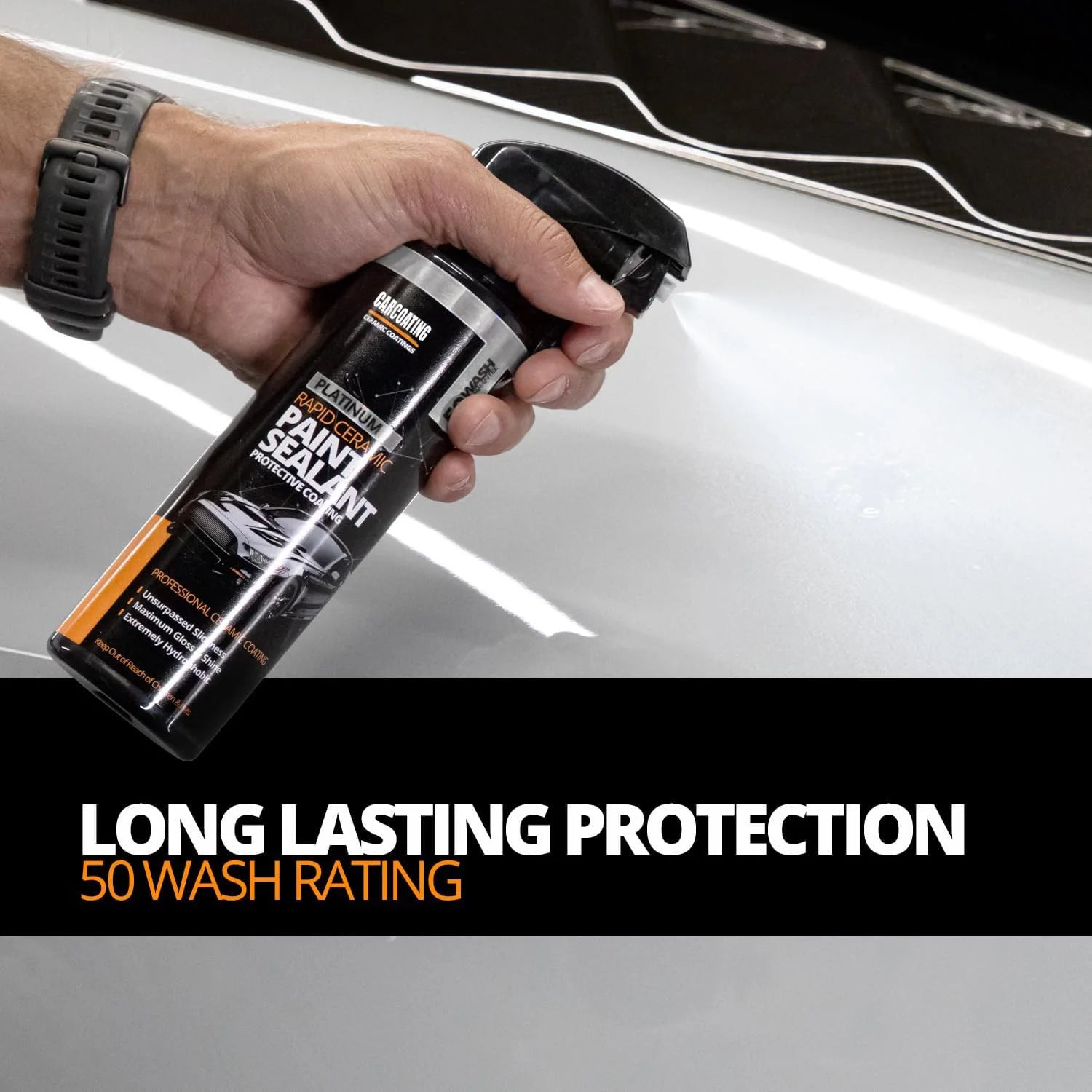 Platinum Rapid Ceramic Paint Sealant Spray Maximum Gloss Shine Extremely Hydrophobic Unmatched Slickness Ceramic Spray Coating Peaceful Pleasures Health and Wellness