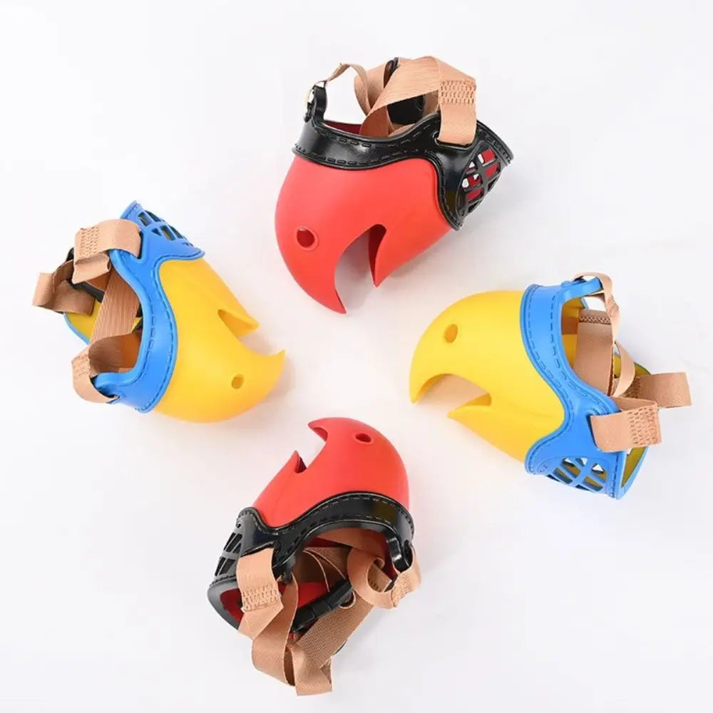 Adjustable Design Silicone Dog Mouth Cover Breathable Anti Bite Dog Walking Mask Comfort Parrot Shaped Pet Anti Barking Muzzle Peaceful Pleasures Health and Wellness
