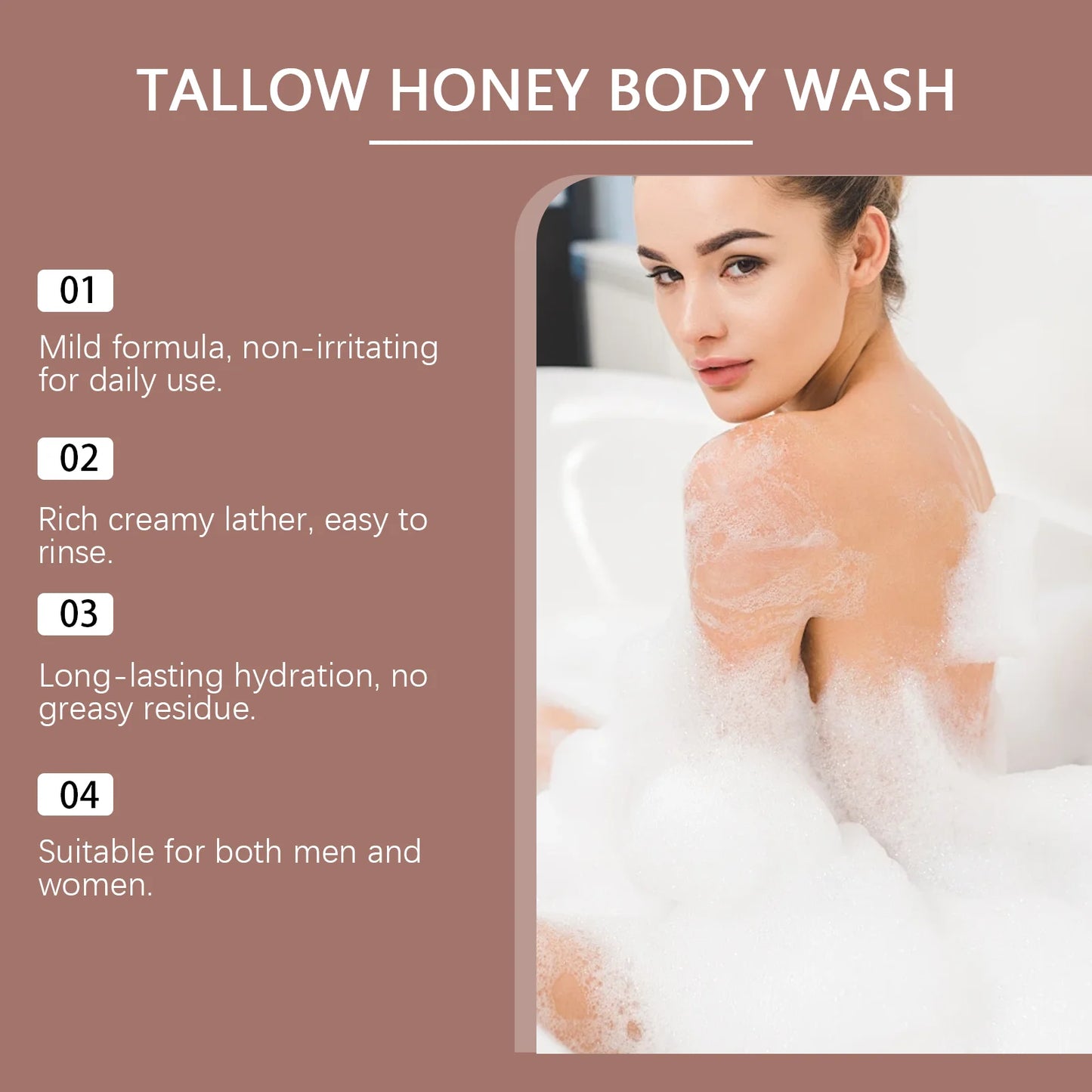 Tallow & Honey Body Wash – Moisturizing Shower Gel 100ml