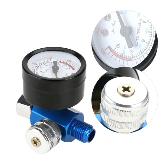 Spray Gun Air Regulator Spray Gun Accessory 1/4 Spray Paint Gun Air Pressure Regulator Pressure Gauge Pneumatic Tool Accessory Peaceful Pleasures Health and Wellness