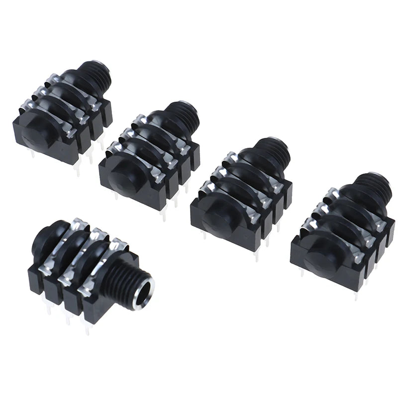 5Pcs 6.35mm/6.35 Socket Jack 6P/6PIN Stereo O Microphone Female Socket/jack Contor Peaceful Pleasures Health and Wellness