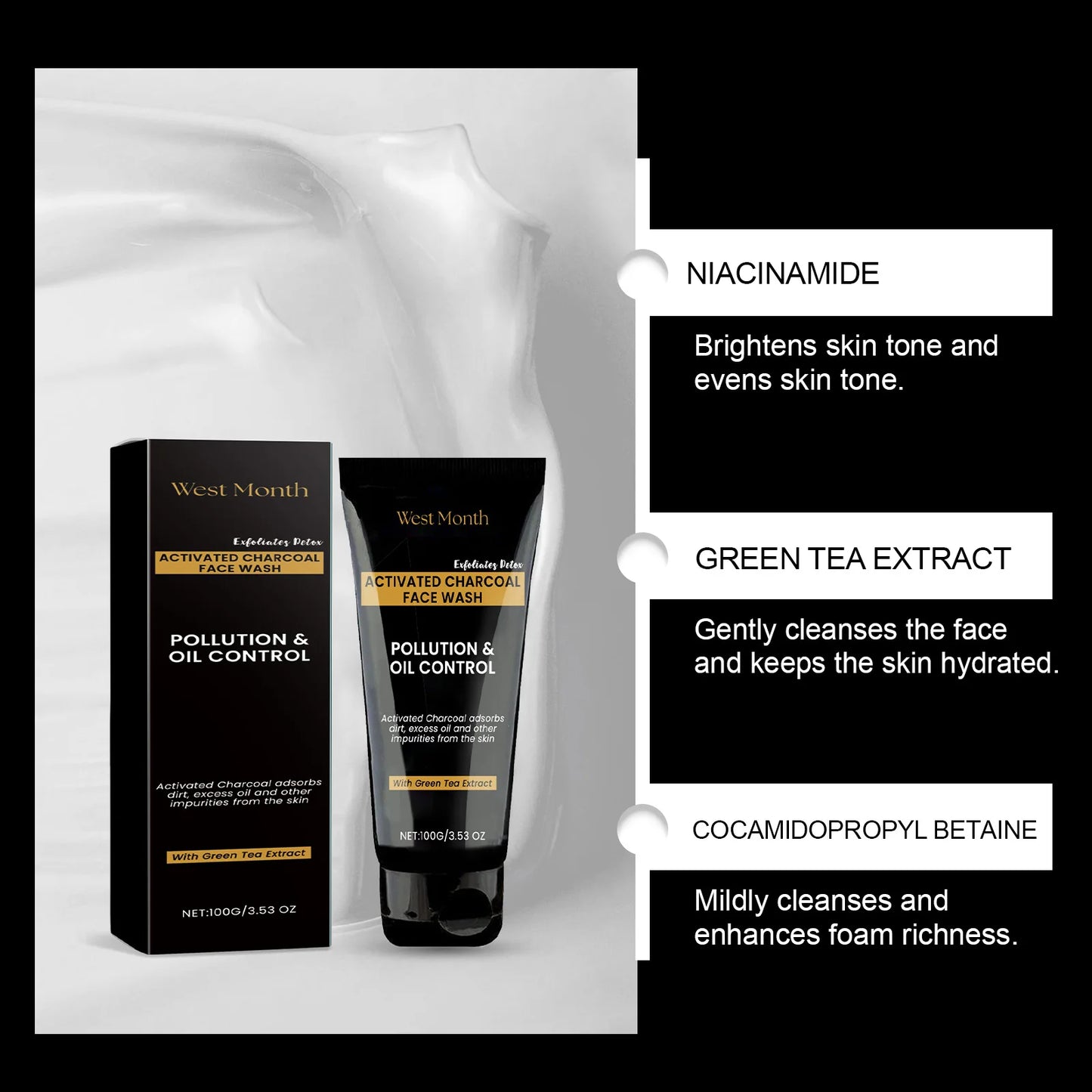 Niacinamide Facial Cleanser – Pore Minimizing, Oil Control & Brightening