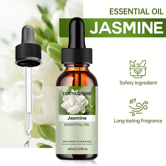 YOUNGCOME Jasmine Essential Oil – Hair, Skin & Aromatherapy Jasmine Essential Oil Oasis Select