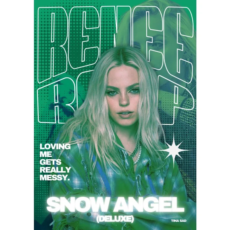 Hot Pop Singer Renee Rapp Bite Me New Music Album Aesthetic Poster HD Printed Canvas Painting Wall Art Pictures Home Decor Peaceful Pleasures Health and Wellness 5 20x30cm Unframed