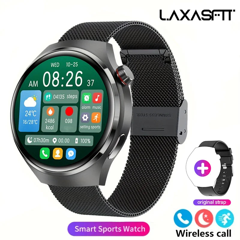 LAXASFIT Men's Smartwatch – Bluetooth Calling, HD Display