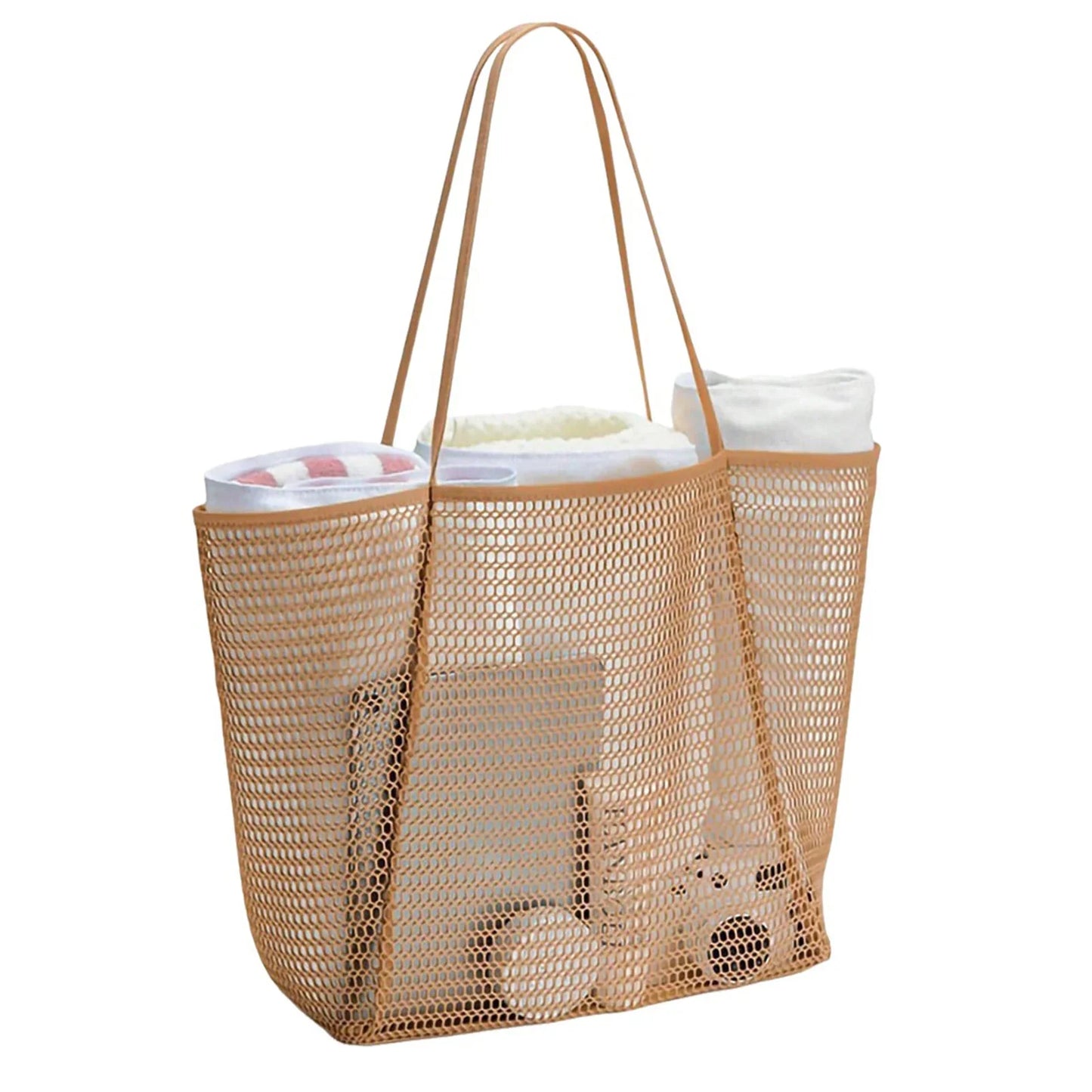 Mesh Beach Tote Bag | Large Multi-Pocket Pool & Travel Bag