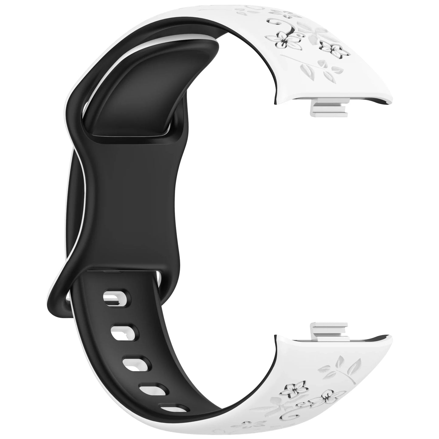 Two-Tone Floral Silicone Strap for Redmi Watch & Mi Band 8/9 Pro