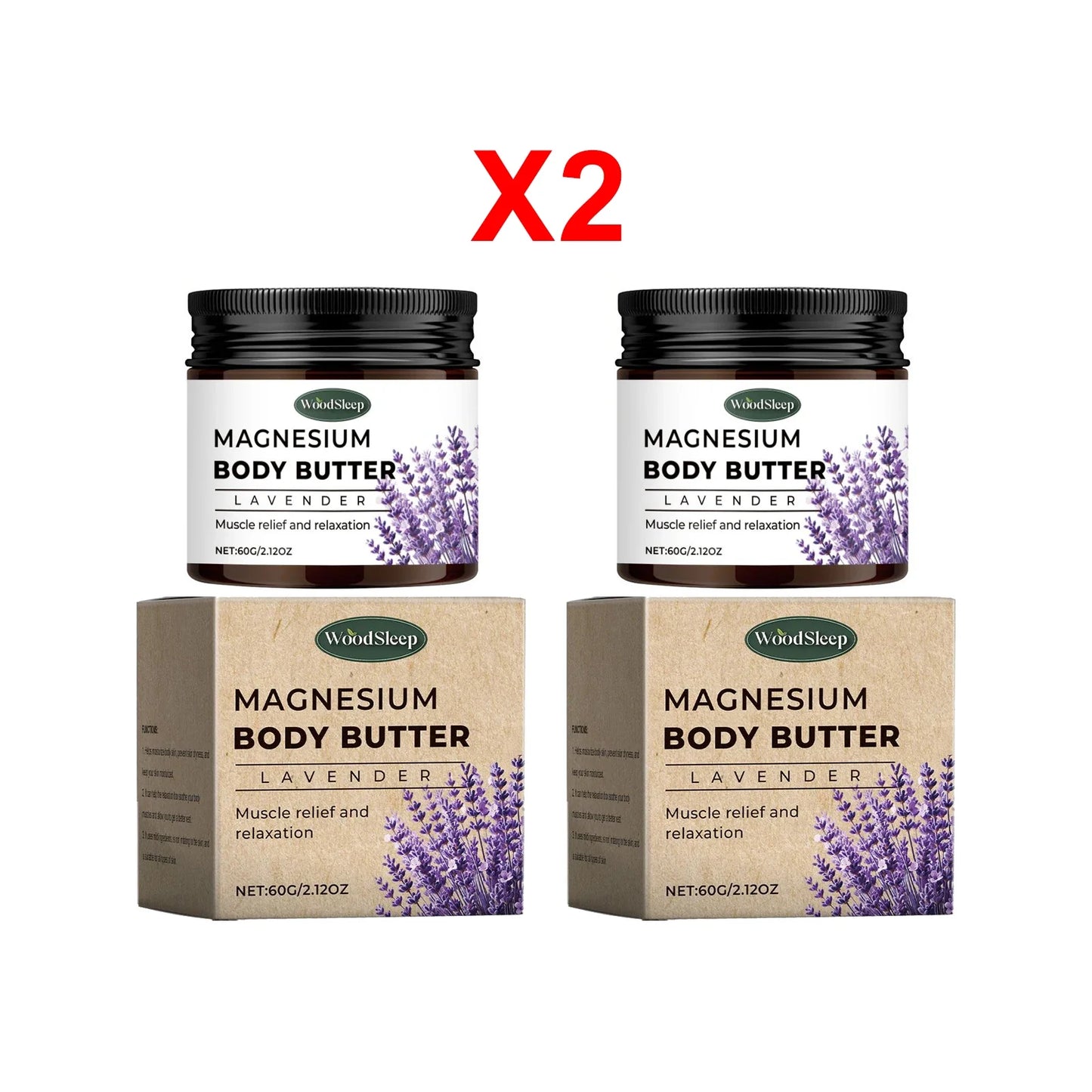 WOODSLEEP Magnesium Body Cream with Lavender – Muscle Relief