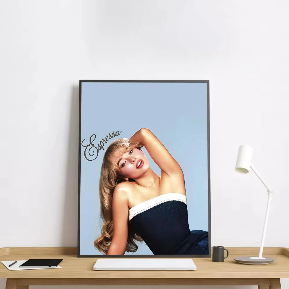 Sabrina Carpenter Portrait Poster – HD Waterproof Wall Art Decor Wall Art Poster Peaceful Pleasures Health and Wellness z9 40X50cmNoframe