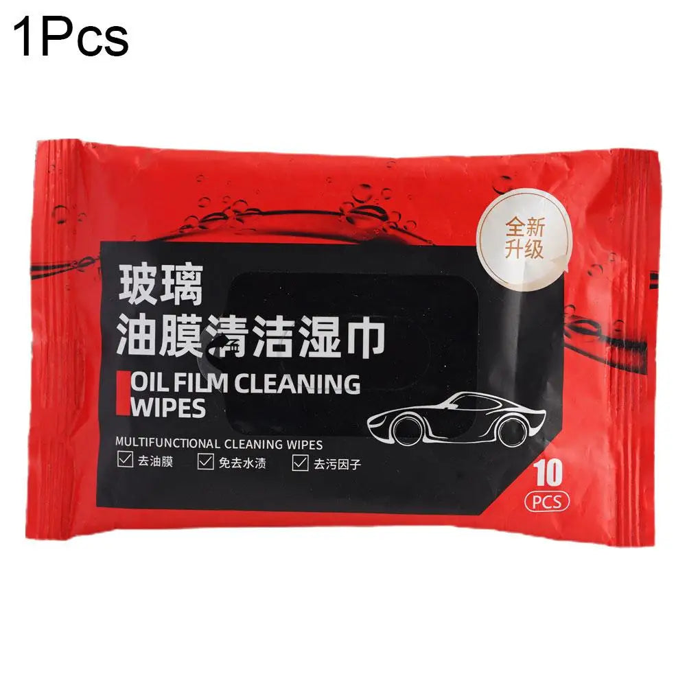 Car glass oil film remover Windshield Glass Cleaner Car Glass Cleaner Wipes Compact Portable Dusting Wipes for Cars Peaceful Pleasures Health and Wellness 1PCS
