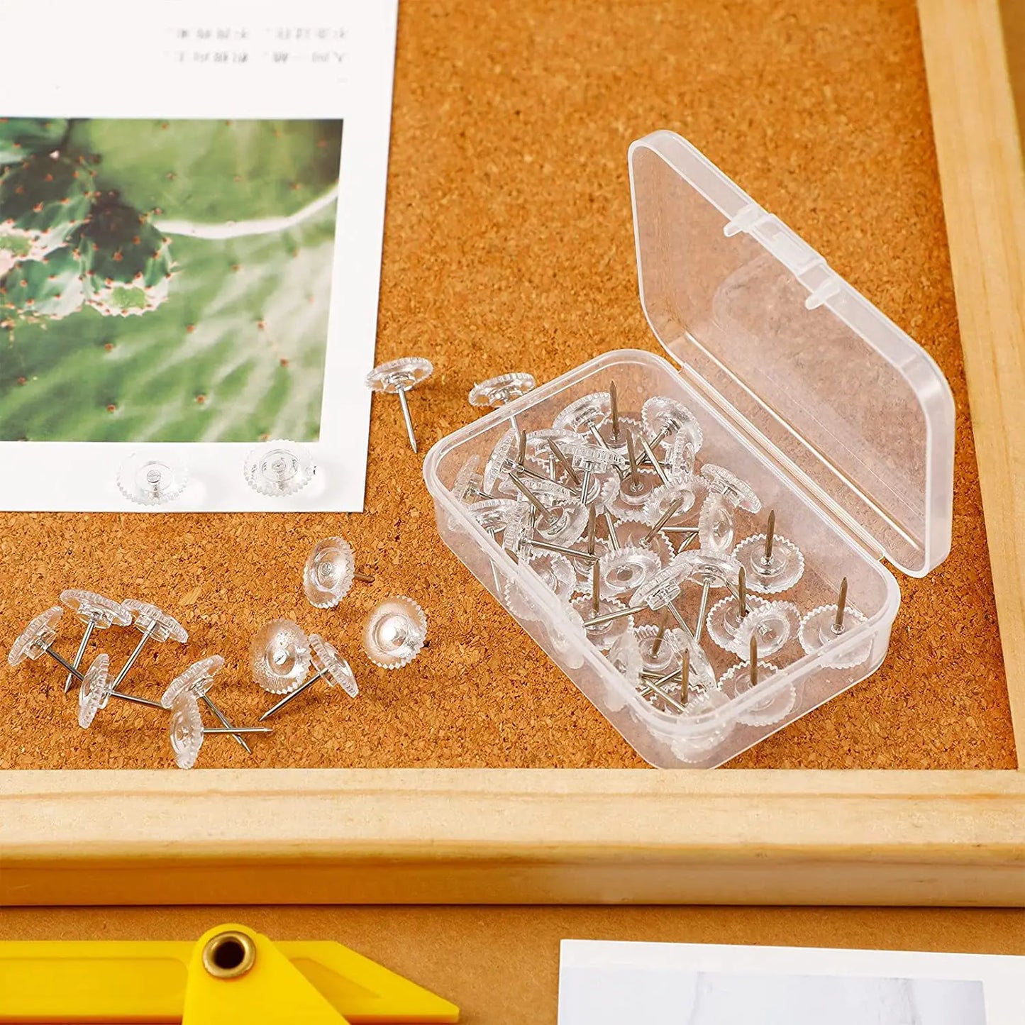 Bview Art Transparent Gear-shaped Plastic Push Pins Creative