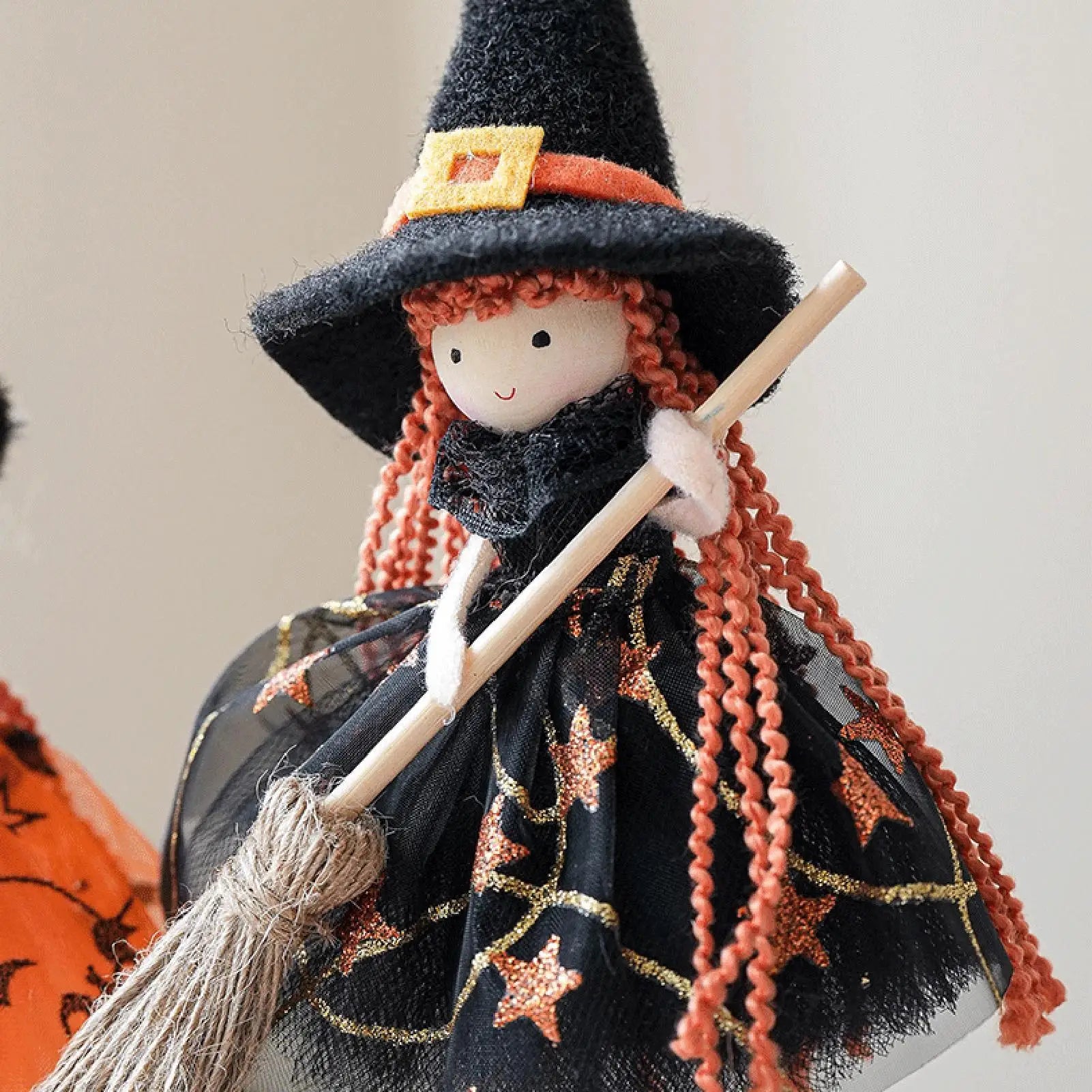 Witch Doll Hangable Witch Doll Ornament Scary Collectible Figurine Decoration for Holiday Party Window Garden Patio Outdoor Peaceful Pleasures Health and Wellness