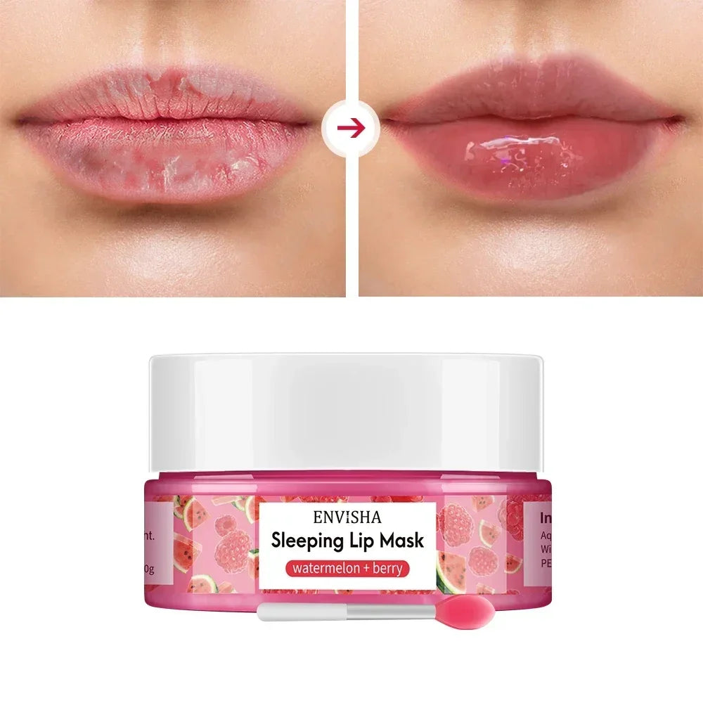 ENVISHA Coconut Lip Sleep Mask – Overnight Moisturizing & Line-Fading 20g Lip Mask Peaceful Pleasures Health and Wellness