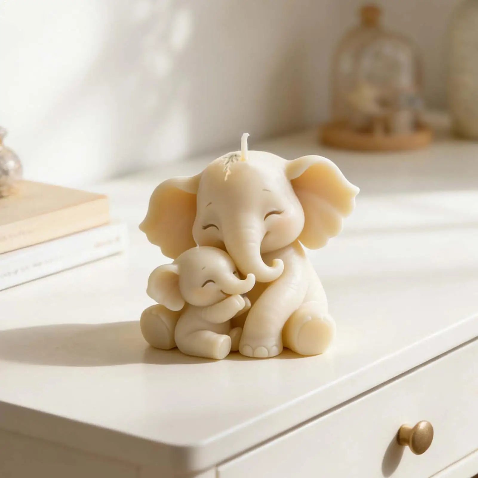 Elepahant Silicone Candle Mold 3D Cute Silicone Mom And Kid Home Decor Animal Casting Mold For Thanksgiving Holiday Birthday Peaceful Pleasures Health and Wellness