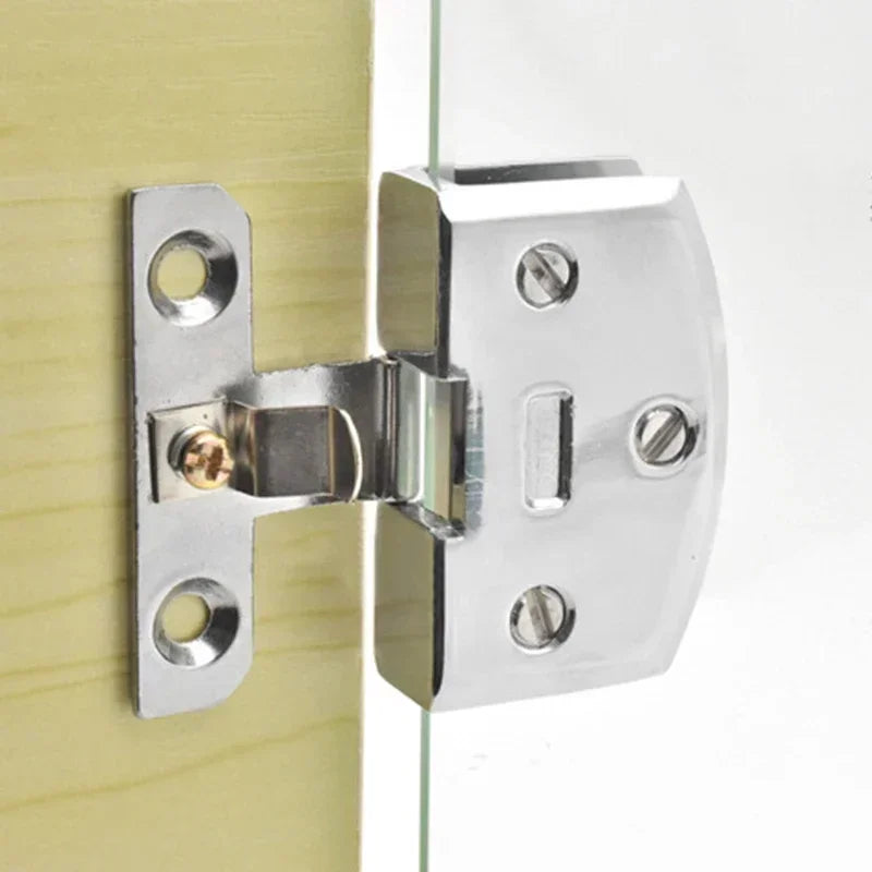 Zinc Alloy Glass Cabinet Hinge Silver – K845 / K846 Replacement