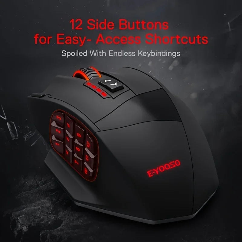 E-YOOSO X-33 Dual Mode Gaming Mouse Support 2.4G Wireless & Wired, RGB USB Mouse with 16000 DPI 16 Programmable Buttons for PC Peaceful Pleasures Health and Wellness