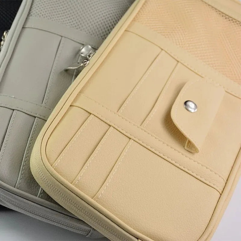 1 Piece Car Sun Visor Organiser, Sunglasses Holder with Zip Pouch for Car, Truck, SUV Car Interior Accessories Peaceful Pleasures Health and Wellness