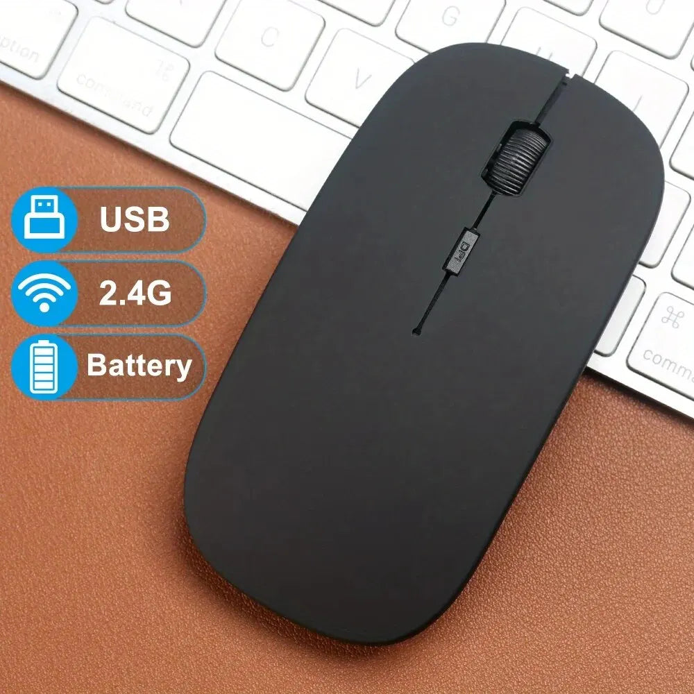 Wireless Mouse Gaming Mouse Backlight USB Compatible RGB Rechargeable Mice Silent Backlit Ergonomic Gaming Mouse for Laptop PC Peaceful Pleasures Health and Wellness Battery type-Black