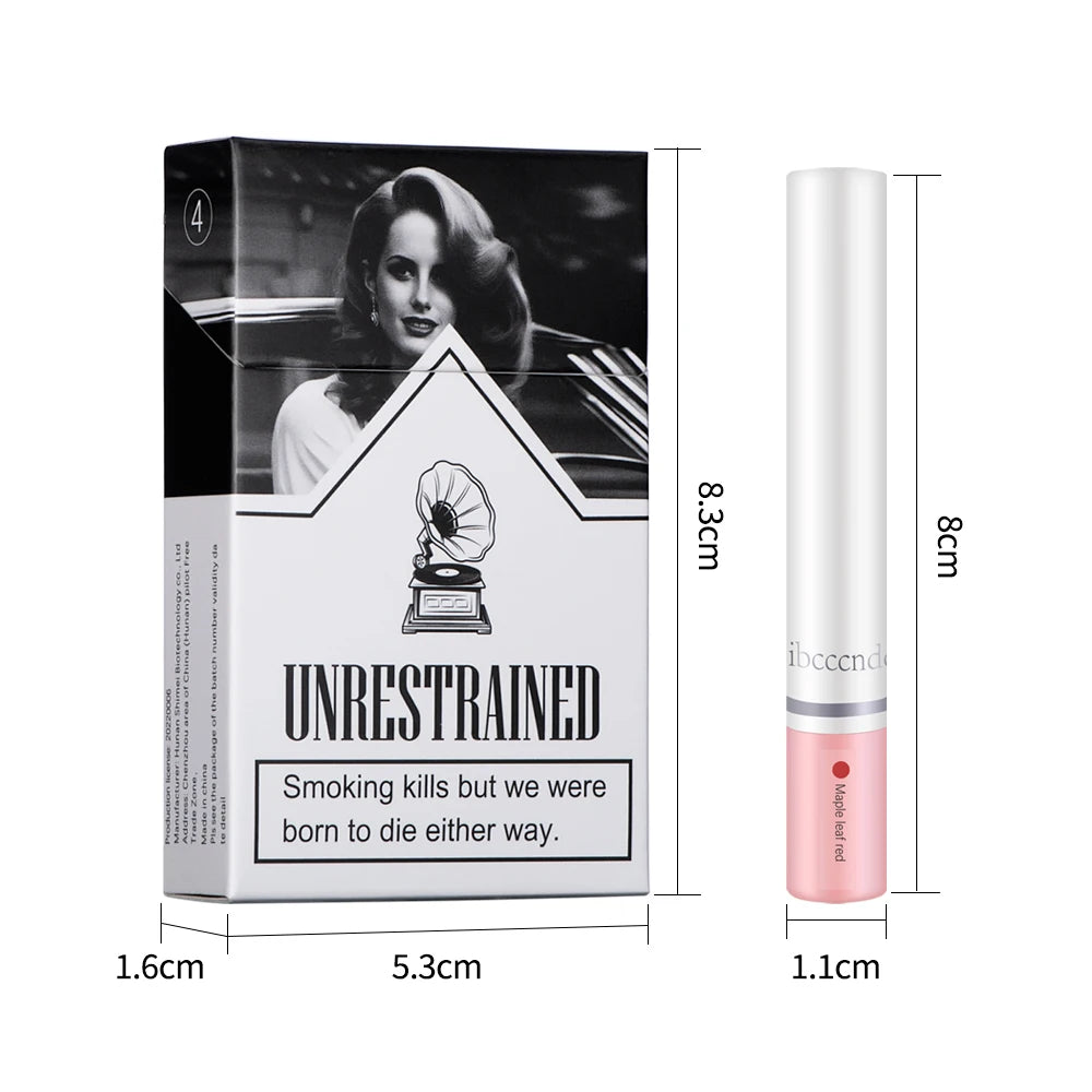 4 pcs/set Cigarette Lipstick Set Long Lasting Lip Glaze Matte Lip Gloss Waterproof Lip Stick Tube Nude Lip Tint Makeup Cosmetics Peaceful Pleasures Health and Wellness