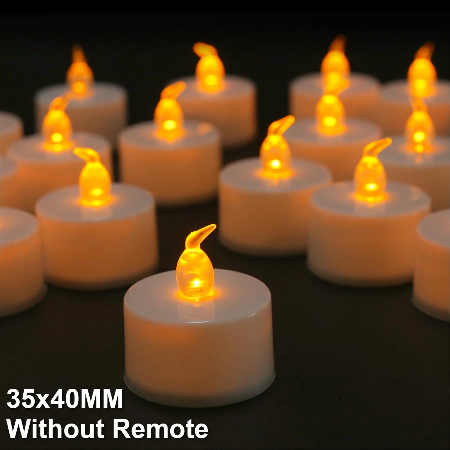 12Pcs Flameless LED Tea Lights Realistic Battery Operated Candles Tealights Electric Candles for Halloween Weddings Christmas Peaceful Pleasures Health and Wellness A 24Pcs
