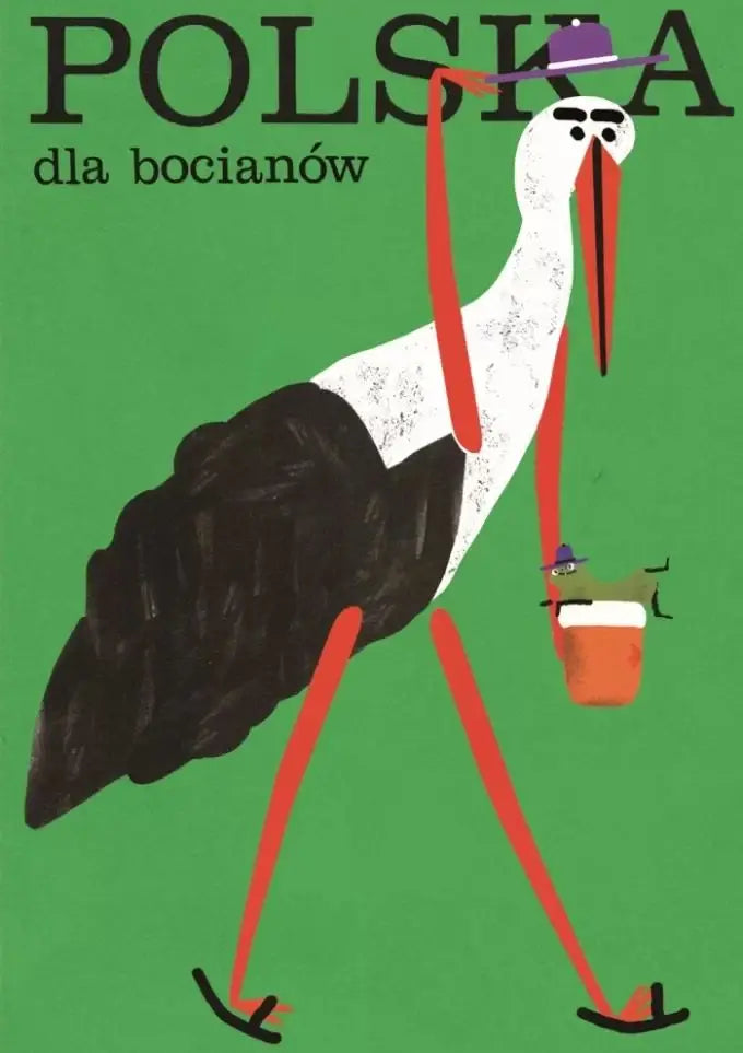 Original Polish Funny Abstract Animal Retro Poster Canvas Printing World Cat Day Dog Storks Wall Art Club Room Home Bar Decor Peaceful Pleasures Health and Wellness 22 40x60cm Unframed