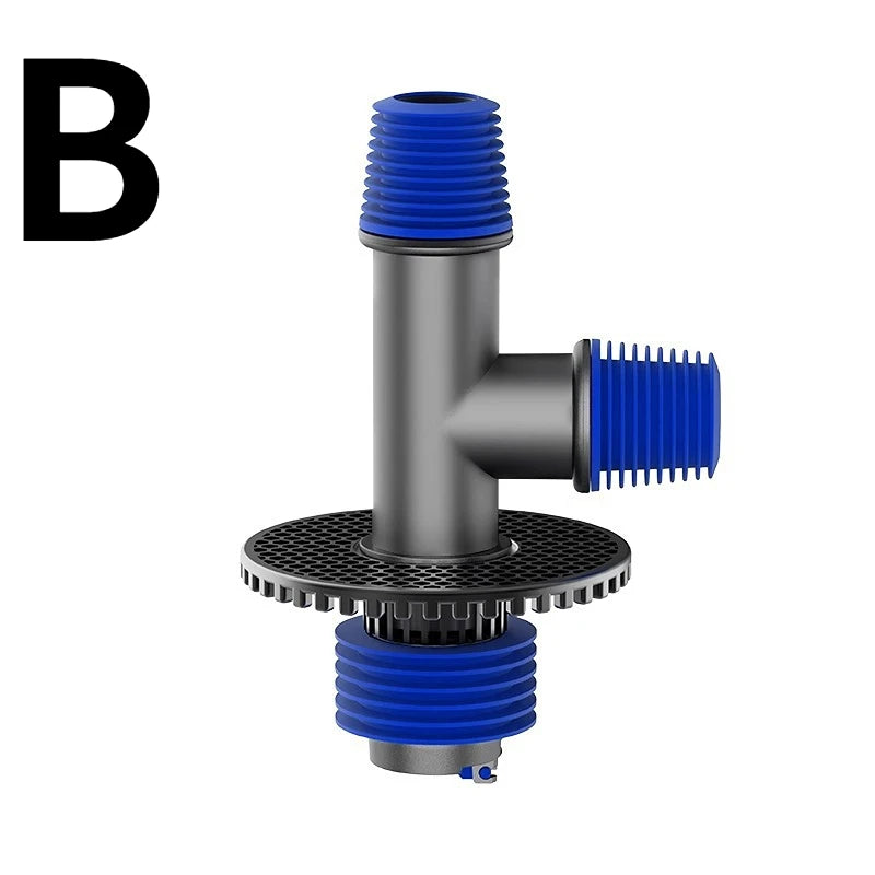 1PC Universal Washing Machine Floor Drain 2 in 1 Sewer Drain Connector Sink Sewer washroom Accessories Hose Adapter Disposer Peaceful Pleasures Health and Wellness B