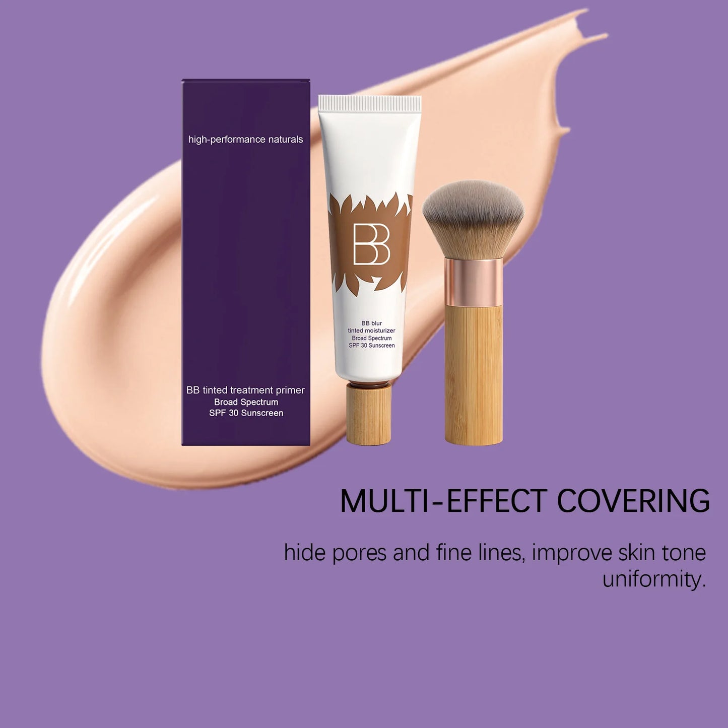 Sunscreen BB Cream Kit Efficient Sun Protection Balance Control Oil Cover Face Blemishes Perfect Makeup Facial Primer Foundation Peaceful Pleasures Health and Wellness