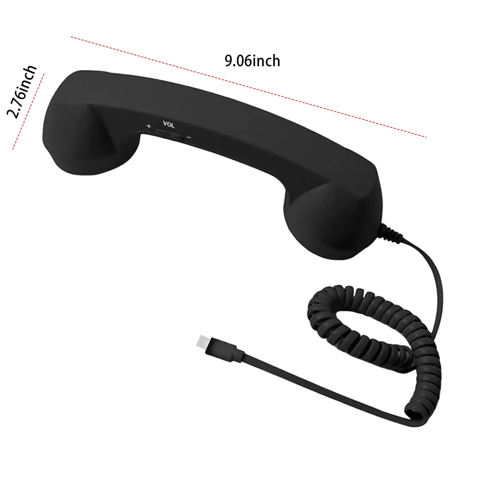 Retro Nostalgic Handset, Type-C Old Fashioned Telephone Receiver, Photography Props Wired Headphones, for iPhone&Android Peaceful Pleasures Health and Wellness
