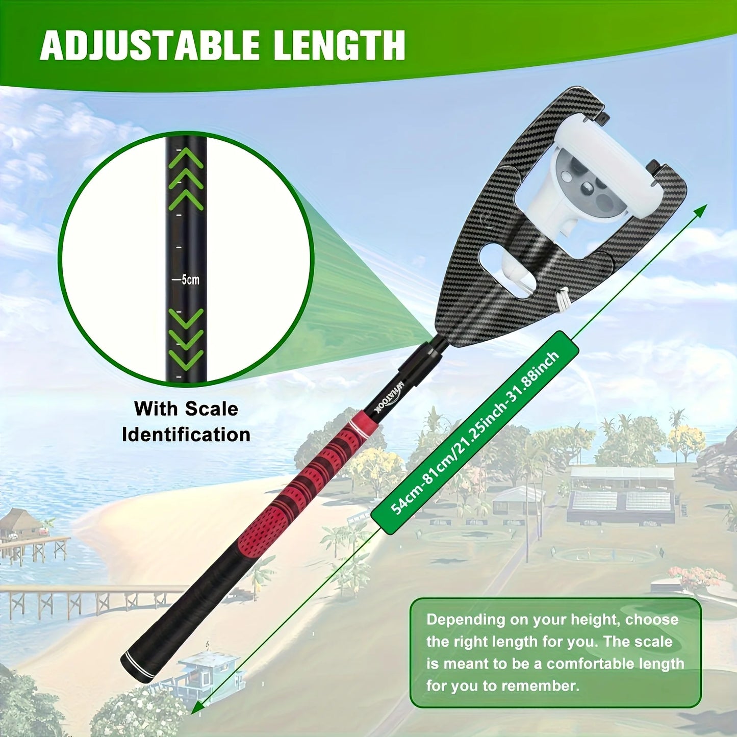 VR Golf Club for Meta Quest 2 – Adjustable, Left & Right Hand
